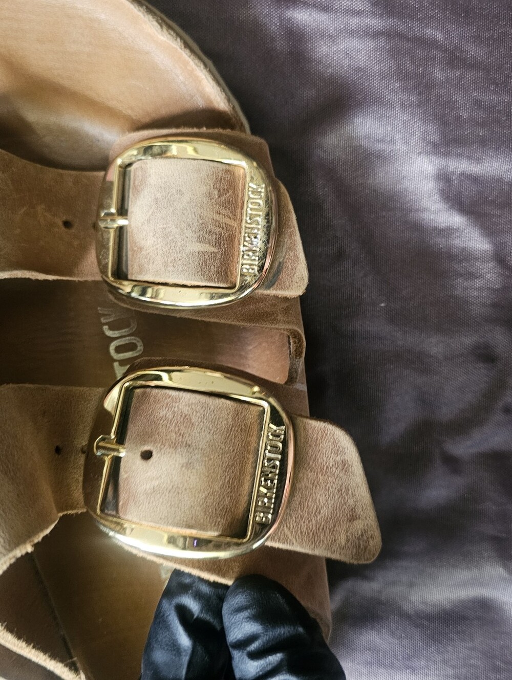 Birkenstock Arizona Big Buckle Oiled Leather Sandals Cognac size 37 REGULAR W - Picture 6 of 6